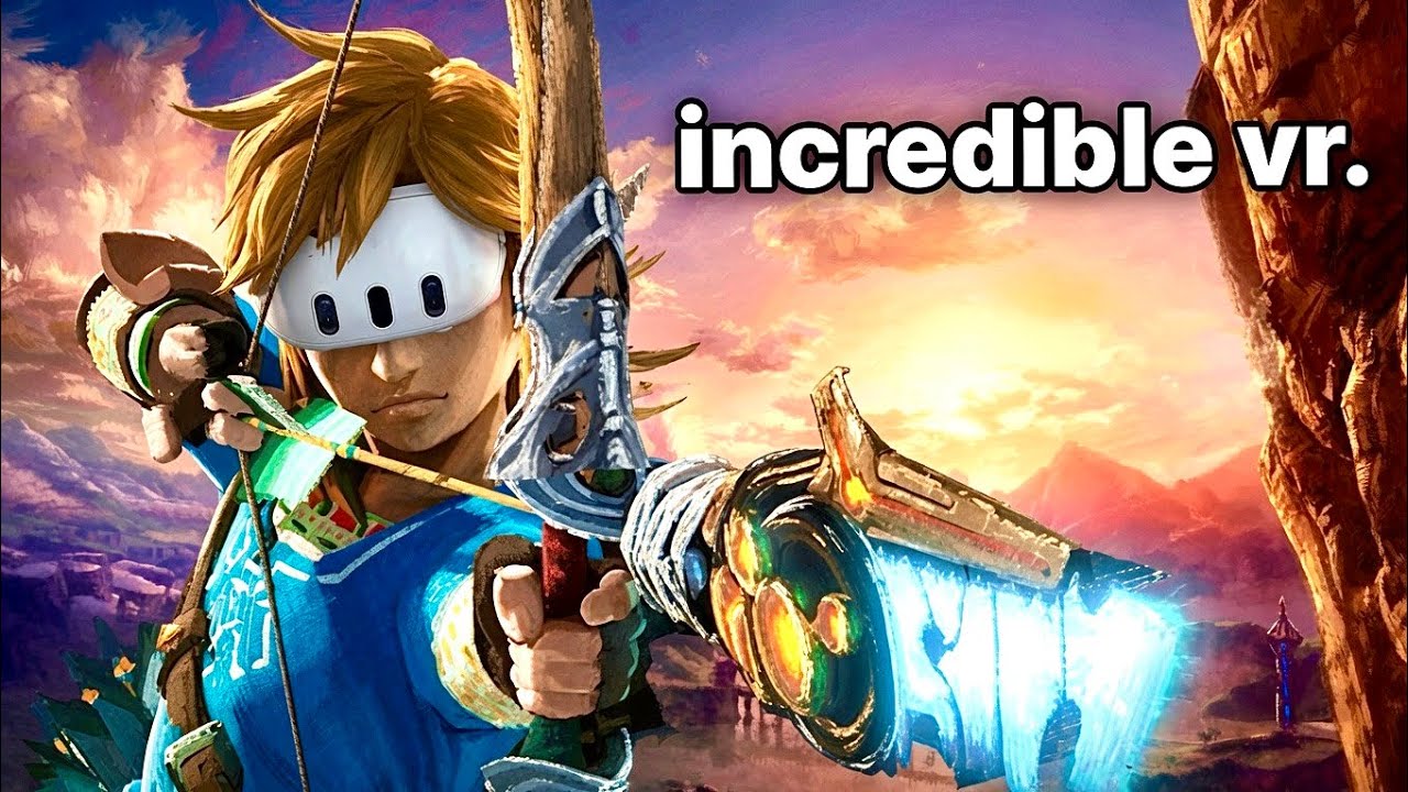 Thumbnail showing Link drawing a bow while wearing a Meta Quest 3 headset
