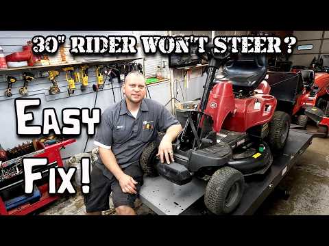 How To Fix Riding Mower Steering Issues On Craftsman, Cub Cadet, Troy Bilt, MTD or Murray 30" Easily