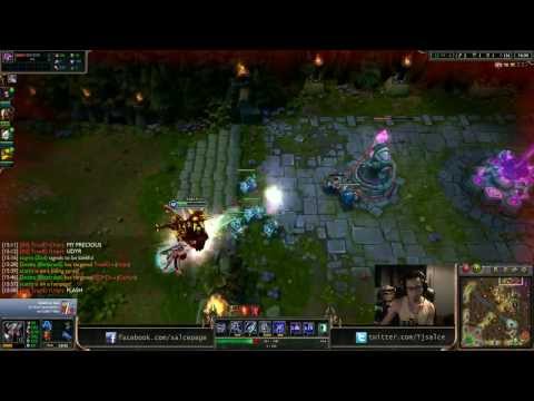 Salce- Mordekaiser Top vs Fiora (with Scarra and Saintvicious!) (Diamond I)