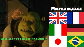 "What are you doing in my swamp!?" in 12 Languages - Shrek