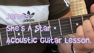 James-She’s A Star-Acoustic Guitar Lesson.