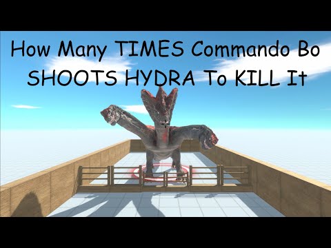 How Many TIMES Commando Bo SHOOTS HYDRA To KILL It ARBS |Animal Revolt Battle Simulator