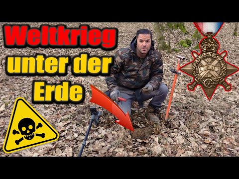 Überreste der Weltkriege mit dem Metalldetektor entdeckt - Schatzsuche im Wald
