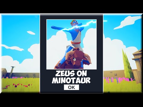 Zeus Rides On Minotaur vs Every Unit(Same Price) - TABS MODS GAMEPLAY