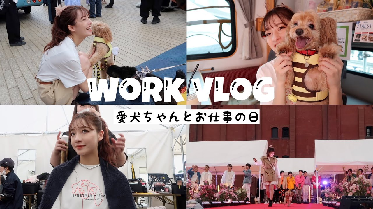 初めて愛犬ちゃんと一緒にお仕事した日の密着動画🐶❤️