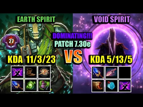 Earth Spirit God vs Void Spirit Mid Battle (DOMINATING!!!)