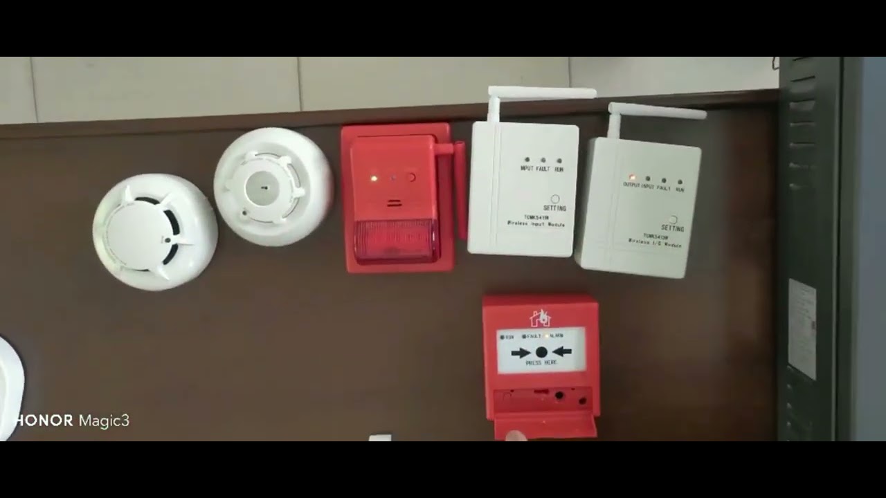 Wireless fire alarm demo easy connection no wiring PC program fire alarm system