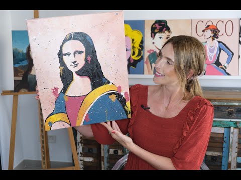 Funky Mona Lisa by Denise Schmitz | Painting Tutorial | Paint by Numbers for Adults