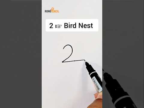 How to draw bird nest | Easy bird nest drawing | #drawing4kids #birddrawing #nest
