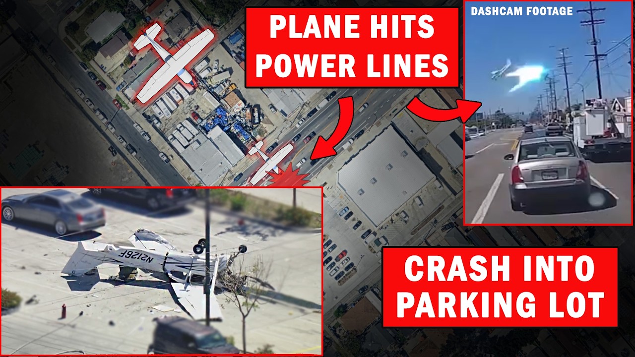 Plane Clipped Power Lines + Crash into Parking Lot | Pilot Critical