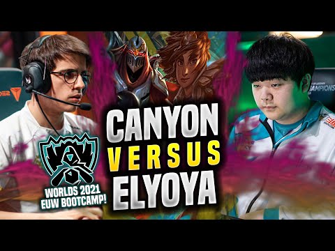 DK CANYON vs MAD ELYOYA in WORLDS BOOTCAMP EUW! - DK Canyon Plays Taliyah JUNGLE vs Zed! |