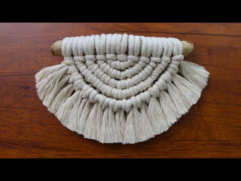 Macrame Semi Circle Wall Hanging Tutorial 