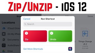 How to ZIP and UNZIP in iOS 12 using Shortcuts (iPhone/iPad)