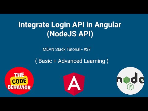 Login Api Integration In Angular Mean Stack Tutorial 37