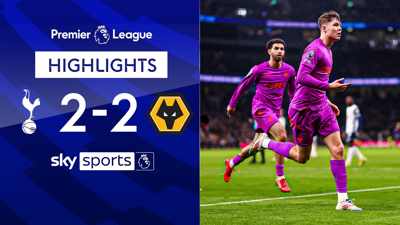 Strand Larsen's late equaliser mounts pressure on Postecoglou | Tottenham 2-2 Wolves | PL Highlights
