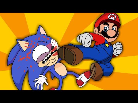 SUPER MARIO vs SONIC The Hedgehog Animation