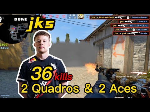 jks Faceit Inferno POV - 36kills!  - Ace Of Aces - 2 Quadros - CSGO jks POV!