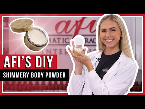 Part of a video titled How to Make Shimmering Body Powder - YouTube