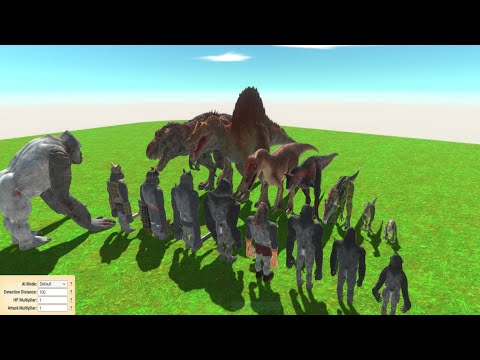 Mutant Primates Vs 100 Tigers - Animal Revolt Battle Simulator
