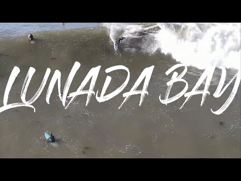 Tunge bølger og intens surfing ved Lunada Bay
