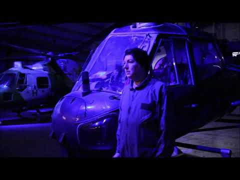 Army Flying Museum Helicopter Pilot Mannequin Exhibit Video mannequin-man performming as a Museum Dummy: Mannequin man at the Army Flying Museum surprising the visitors as an helicopter pilot mannequin for the museum's reopening for Army Flying Museum on 10/04/2019