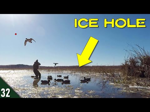 FIGHTING Ice For MALLARDS and More! (Limited Out) | Duck Hunting Over an Ice Hole