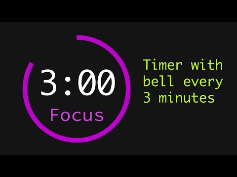 Meditation Timer with Bell Every 3 Minutes 🔔 1 hour