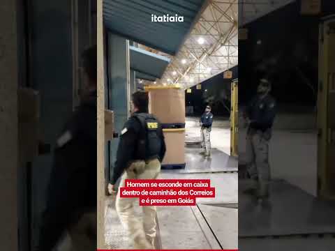 HOMEM SE ESCONDE EM CAIXA DENTRO DE CAMINHÃO DOS CORREIOS E É PRESO EM GOIÁS