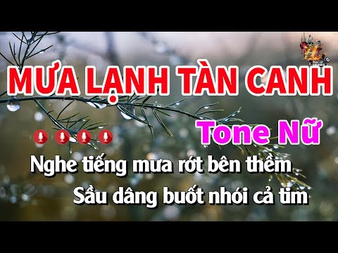 Karaoke Mưa Lạnh Tàn Canh Tone Nữ | Nhạc Sống Nguyễn Linh