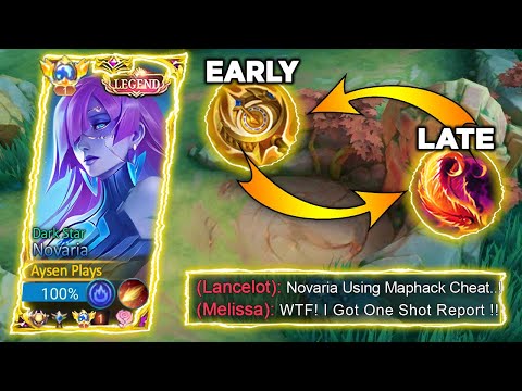 NOVARIA NEW ONE SHOT BUILD🔥 NEW BROKEN FIRST ITEM FOR EARLY AND LATE GAME DAMAGE HACK | MLBB