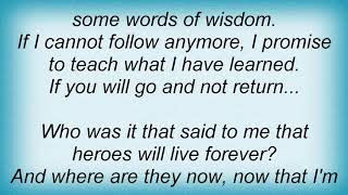 Jump, Little Children - Words Of Wisdom Lyrics