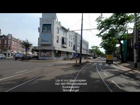 Cab ride RET tram 4 Route June 2020 Molenlaan - Marconiplein