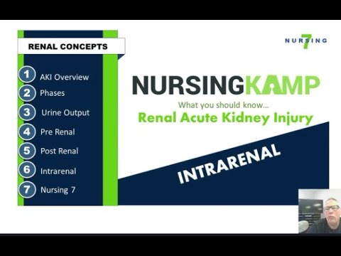 Intrarenal Nursing KAMP Video 4 AKI Acute Kidney Injury What is acute kidney injury