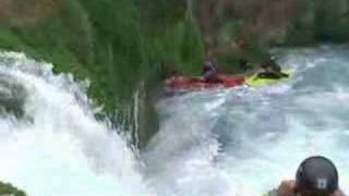 preview picture of video 'whitewater kayaking Mexico 25 ft waterfall'