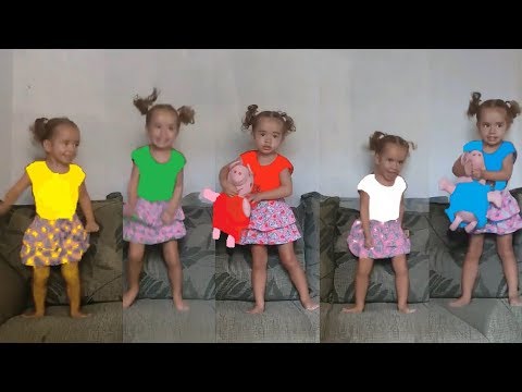 FUI CLONADA- Five little Babies Jumping on the bed song, nursery rhyme for children, baby songs