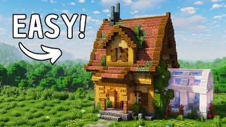 Minecraft | How to Build a Cozy House with a Winter Garden | Tutorial 🏡