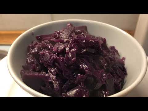 Traditional German Sides: Red Cabbage (Rotkohl) and Warm Bacon Potato Salad (Kartoffelsalat)