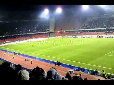 Napoli-Steaua Bucarest 1-0 Esultanza Gol 15/12/10