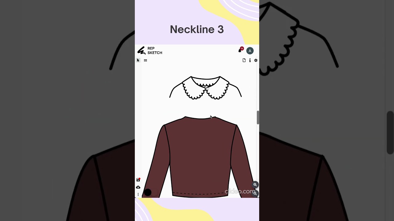 How to draw a garment neckline + free vector templates #vector  #fashion #design #sketch #necklines