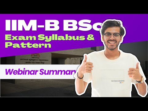IIM Bangalore's UG Webinar Summary | Paper Pattern / Syllabus / Placements Explained