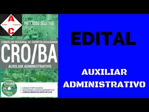Edital Concurso CRO-BA 2017 - Auxiliar Administrativo