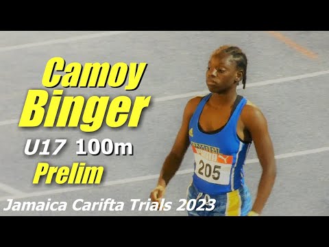 Camoy Binger | Heat 2 | Girls U17 100m | Carifta Trials 2023
