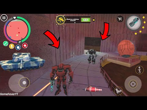 Rope Hero Vice Town - (Transformer Robot Ball Fight Car Robot) Robot Ball in Light House Cave - HD