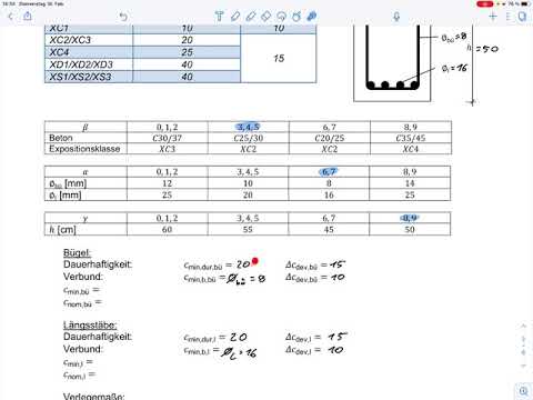 Aufg. 2 – Ermittlung des Verlegemaßes cv,l (Klausur WiSe 20/21)