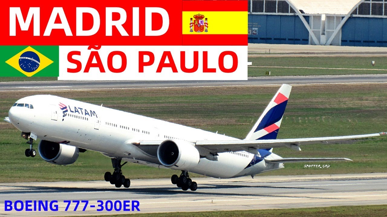 MADRID 🇪🇸 X 🇧🇷SAO PAULO - VOANDO COM O BOEING 777-300 DA LATAM - FLIGHT REPORT INTERNACIONAL