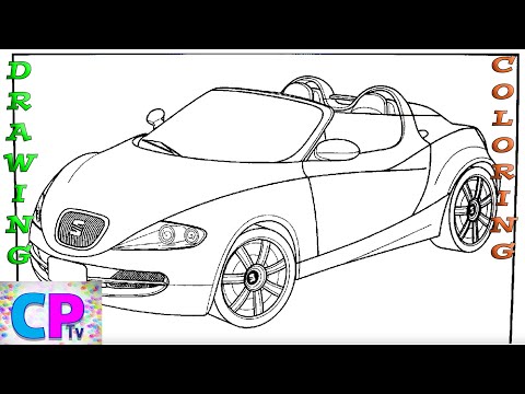 Seat Tango Drawing and Coloring Pages,Creating a Picture of a Seat Tango,Cool Car for the Trip