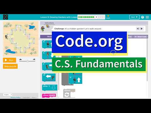 Drawing Gardens with Loops Lesson 9.9 Course B Code.org Tutorial with Answers