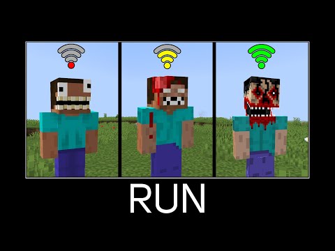 Minecraft wait what meme part 338 (Scary Steve with different Wi-Fi)