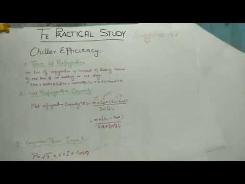 Chiller efficiency calculation