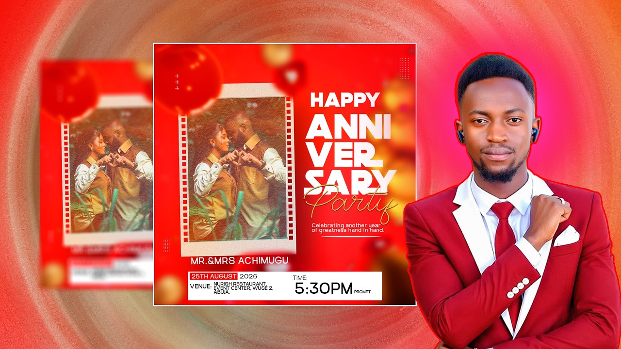 Romantic Anniversary Poster ❤️ | Creative Design Tutorial